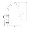 Robinet monofluide sur plage pilier G1/2", tête céramique
