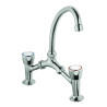 Mélangeur lavabo 2 trous, tête à clapet, bec 200mm