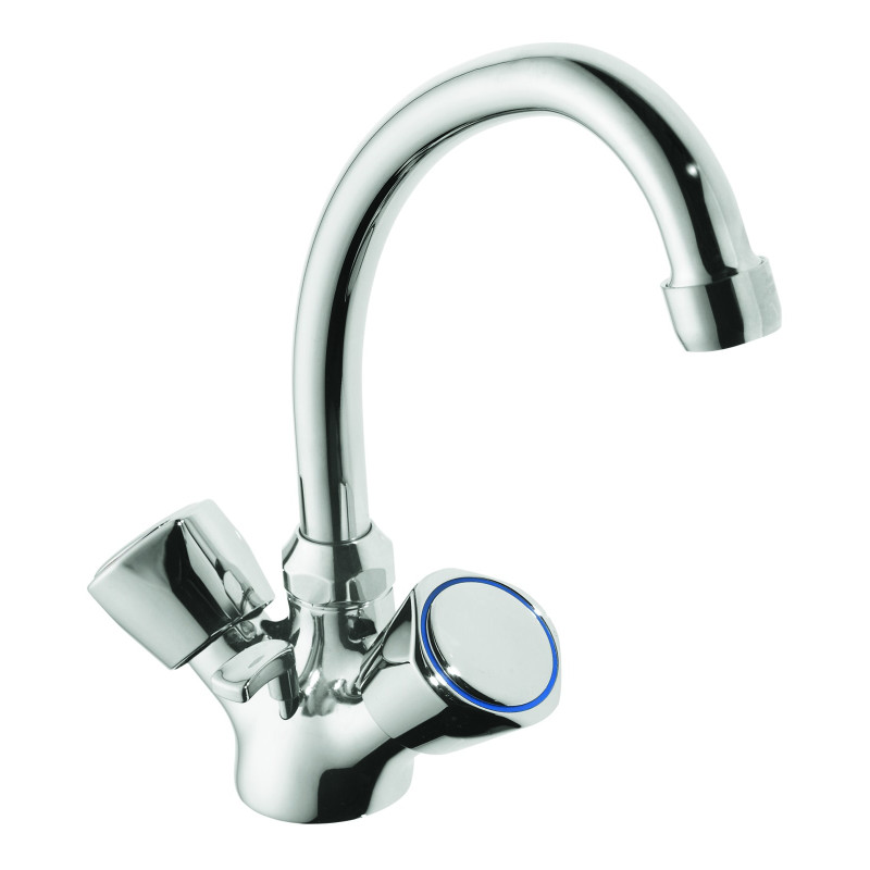Mélangeur lavabo monotrou, tête céramique