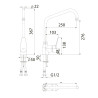 Mitigeur monocommande monotrou sur plage - manette pleine, bec dessus