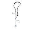 Colonne - mitigeur sur plage avec douchette et bec lg 250 mm