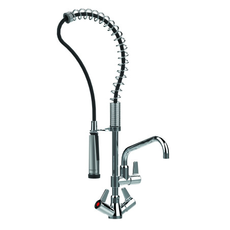 PRESTO CHEF® Mini colonne - mélangeur sur plage avec douchette et bec 250 mm