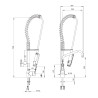 Mini colonne - mitigeur sur plage avec douchette et bec lg 250 mm