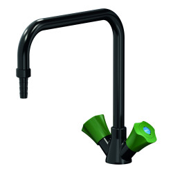Mélangeur noir, saillie 250 mm, embout démontable Ø10 mm, eau potable