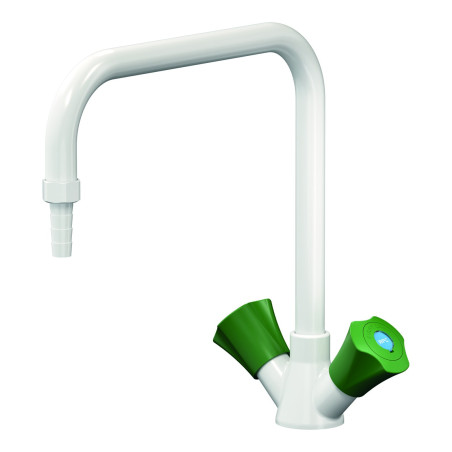 Mélangeur blanc, saillie 250 mm, embout démontable Ø10 mm, eau potable