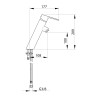 HOPTIM' - Mitigeur lavabo EP h100 mm s108 mm - manette pleine - sans vidage