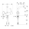MASTERMIX mitigeur thermostatique de lavabo - Bec fixe - Manette longue ergo
