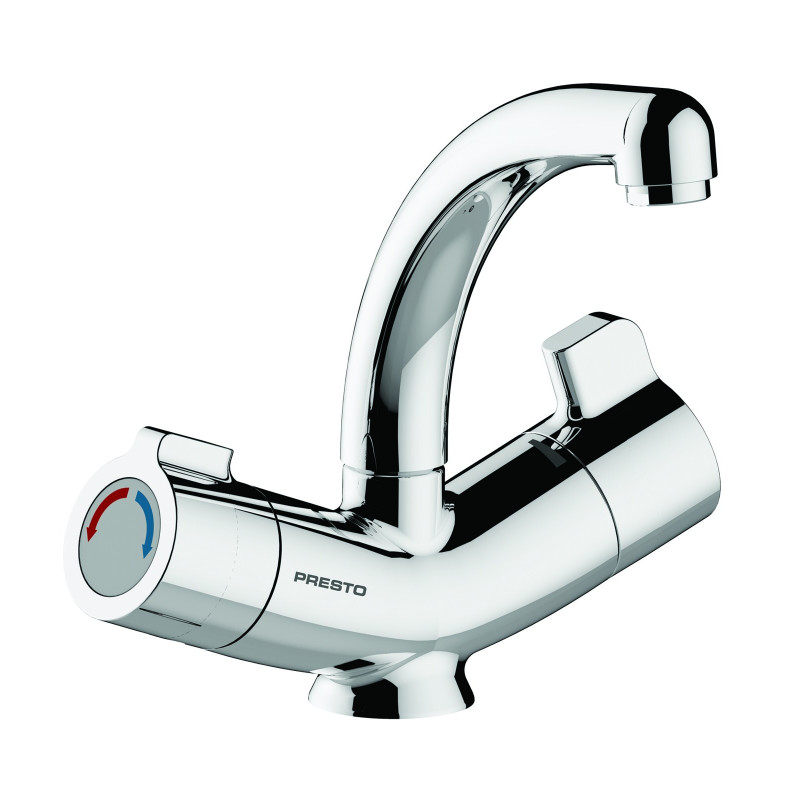 MASTERMIX mitigeur thermostatique de lavabo - Bec fixe - Manette courte ergo