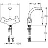MASTERMIX mitigeur thermostatique de lavabo - Bec fixe - Manette courte ergo