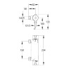 MASTERMIX mitigeur thermostatique douche - Manette longue ergo - sans rosace