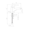 Mitigeur de lavabo bec fixe h 53,5 pleine sans vidage