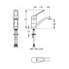 MODUL'MIX mitigeur hospitalier lavabo céramiqueØ40 h100 bec fixe ou orientable (réf. 75040)