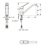 MODUL'MIX mitigeur hospitalier évier céramiqueØ40 h160 bec fixe ou orientable (réf. 75041)
