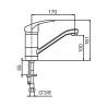 MODUL'MIX mitigeur hospitalier lavabo cartouche EP h100 bec fixe ou orientable (réf. 75061)