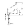 MODUL'MIX mitigeur hospitalier lavabo céramiqueØ40 h100 bec fixe ou orientable (réf. 75062)