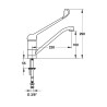 MODUL'MIX mitigeur hospitalier évier cartouche EP h160 bec fixe ou orientable (réf. 75067)