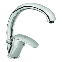 Mitigeur d'évier bec haut orientable - manette pleine