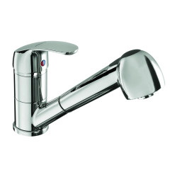 Mitigeur d'évier avec douchette extractible - manette pleine