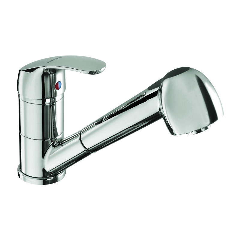 Mitigeur d'évier avec douchette extractible - manette pleine