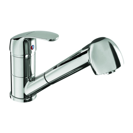 Mitigeur d'évier avec douchette extractible - manette pleine