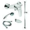 Kit de douche avec douchette, flexible Lg 1500 mm, barre et porte-savon (réf. 75073)