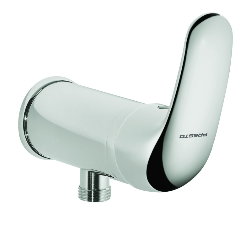 Mitigeur douche monotrou sortie basse, manette haut, flexible 350mm