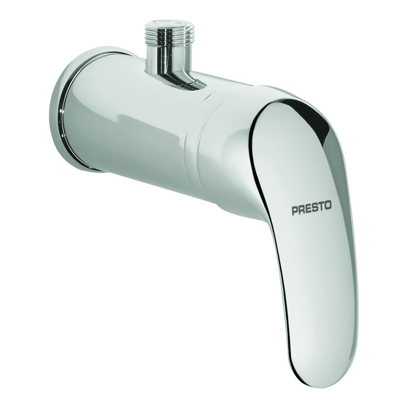 Mitigeur douche monotrou sortie haute, manette bas, flexible 350mm