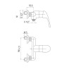 Mitigeur douche ea150 mm - cartouche céramique EP