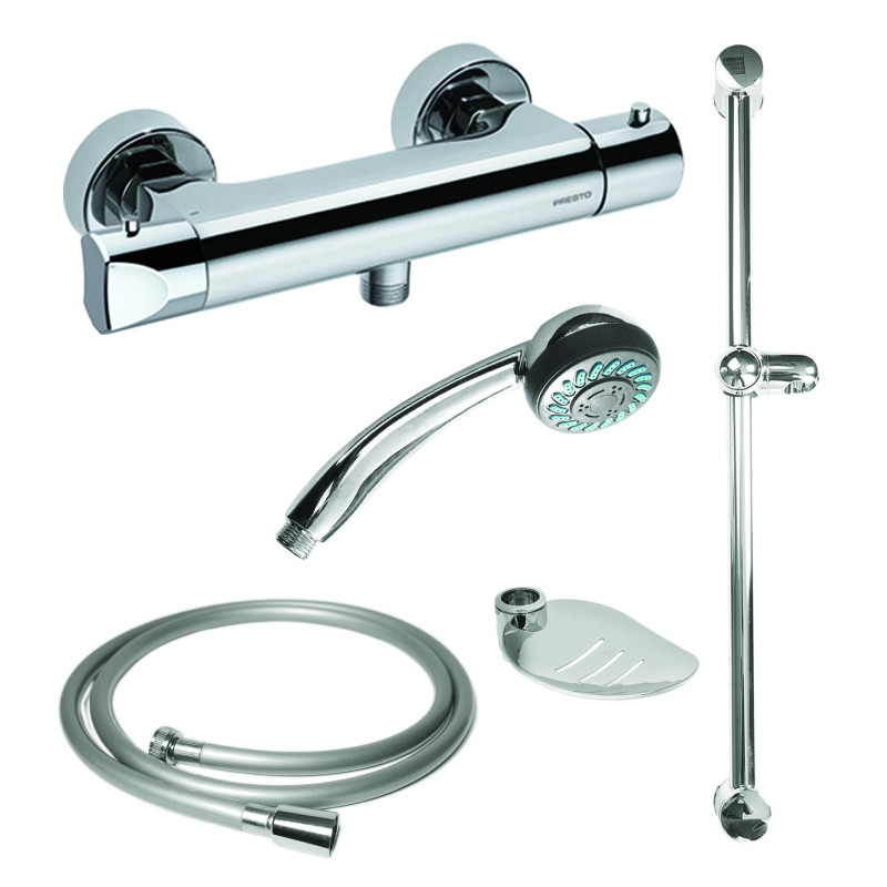 Kit de douche avec mitigeur thermostatique et Accessoire (réf. 75108)