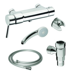 MASTERMIX Kit douche ref 75112 : douchette, support, raccord, flexible 850 mm