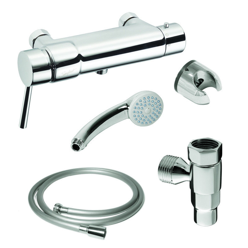 MASTERMIX Kit douche ref 75112 : douchette, support, raccord, flexible 850 mm