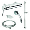 MASTERMIX Kit douche ref 75112 : douchette, barre, porte-sav, flexible 850 mm
