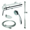MASTERMIX Kit douche ref 75112 : douchette, barre, porte-sav, flexible 1500 mm
