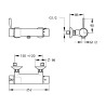 MASTERMIX mitigeur thermostatique douche manette bas butée 38°C (réf. 75116)