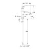 MODUL'MIX mitigeur hospitalier céramiqueØ40 h100 s150 bec fixe ou orientable (réf. 75124)