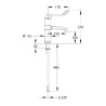 MODUL'MIX mitigeur hospitalier céramiqueØ40 h100 s150 bec fixe ou orientable (réf. 75126)