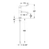 MODUL'MIX mitigeur hospitalier cartouche EP h100 s150 bec fixe ou orientable (réf. 75127)