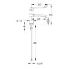 MODUL'MIX mitigeur hospitalier céramiqueØ40 h100 s200 bec fixe ou orientable