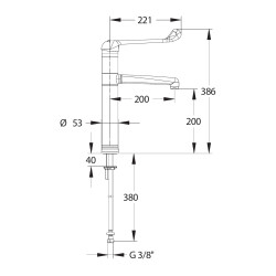 MODUL'MIX mitigeur hospitalier cartouche EP h200 s200 bec fixe ou orientable
