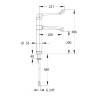 MODUL'MIX mitigeur hospitalier cartouche EP h200 s200 bec fixe ou orientable
