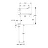 MODUL'MIX mitigeur hospitalier céramiqueØ40 h200 s200 bec fixe ou orientable (réf. 75138)