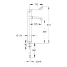 MODUL'MIX mitigeur hospitalier céramiqueØ40 h300 s150 bec fixe ou orientable