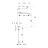 MODUL'MIX mitigeur hospitalier céramiqueØ40 h300 s250 bec fixe ou orientable