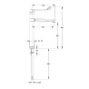 MODUL'MIX mitigeur hospitalier cartouche EP h300 s250 bec fixe ou orientable