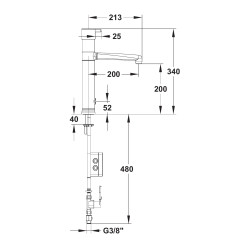 MODUL'MIX mitigeur électronique secteur h200 s200 bec fixe ou orientable (réf. 75153)