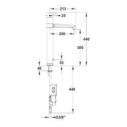 MODUL'MIX mitigeur électronique secteur h300 s200 bec fixe ou orientable (réf. 75161)