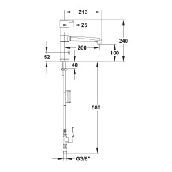MODUL'MIX mitigeur électronique pile h100 s200 bec fixe ou orientable
