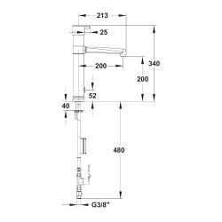 MODUL'MIX mitigeur électronique pile h200 s200 bec fixe ou orientable (réf. 75169)