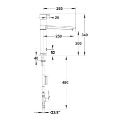 MODUL'MIX mitigeur électronique pile h200 s250 bec fixe ou orientable
