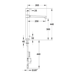 MODUL'MIX mitigeur électronique pile h300 s250 bec fixe ou orientable (réf. 75177)